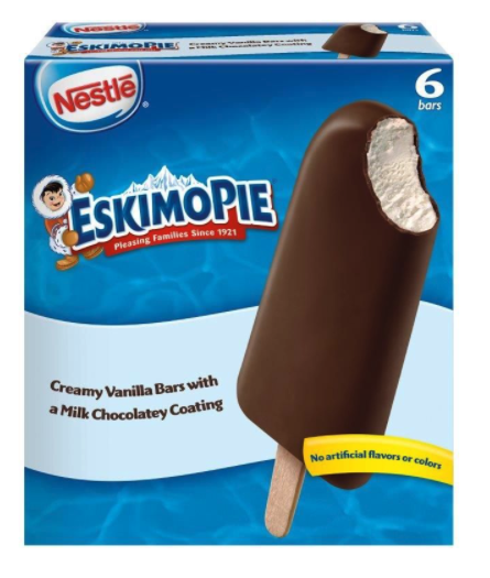 Image of a box of Eskimo Pie frozen treats