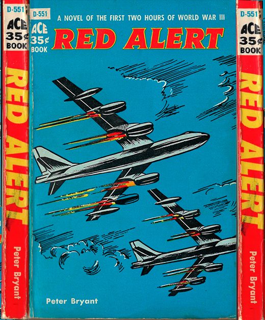 Featured Image for Episode 009: collage of the front cover and spine of the 1958 Ace paperback edition of Red Alert by Peter Bryant
