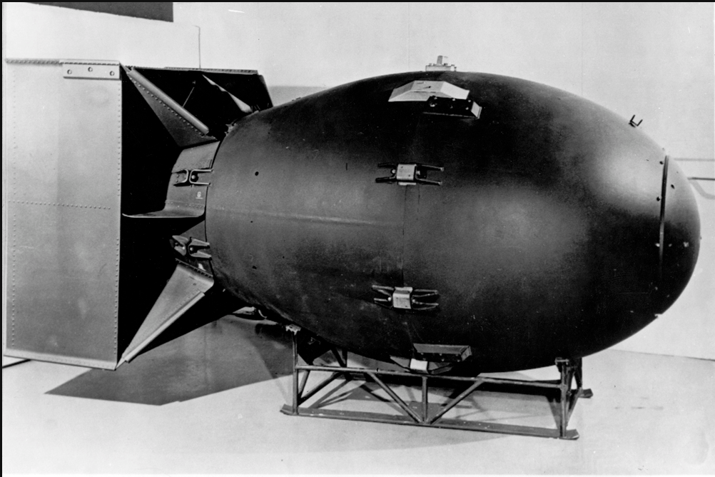 Image of Fat Man -- the atomic bomb dropped on Nagasaki, Japan -- August 9, 1945