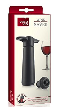 Photo of a Vacuvin Wine Saver product box. 