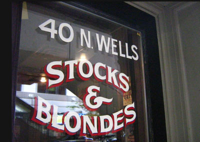 Image of the front door of Stocks & Blondes