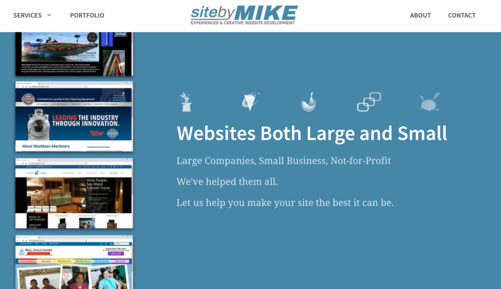 Image of SiteByMike.Com webpage
