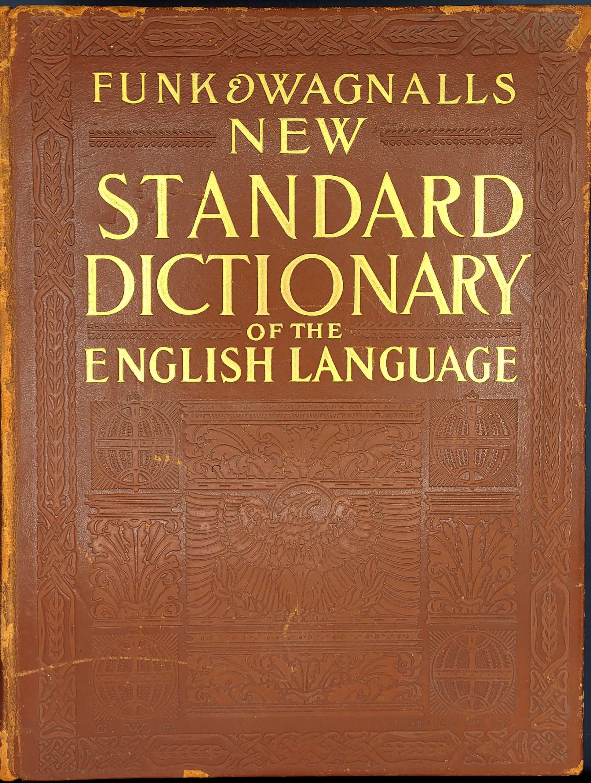 Front cover of the 1932 edition of the Funk and Wagnalls New Standard Dictionary of the English Language