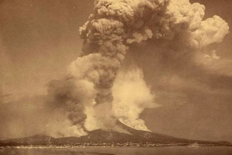 Krakatoa eruption, 1883. Image courtesy of the Library of Congress