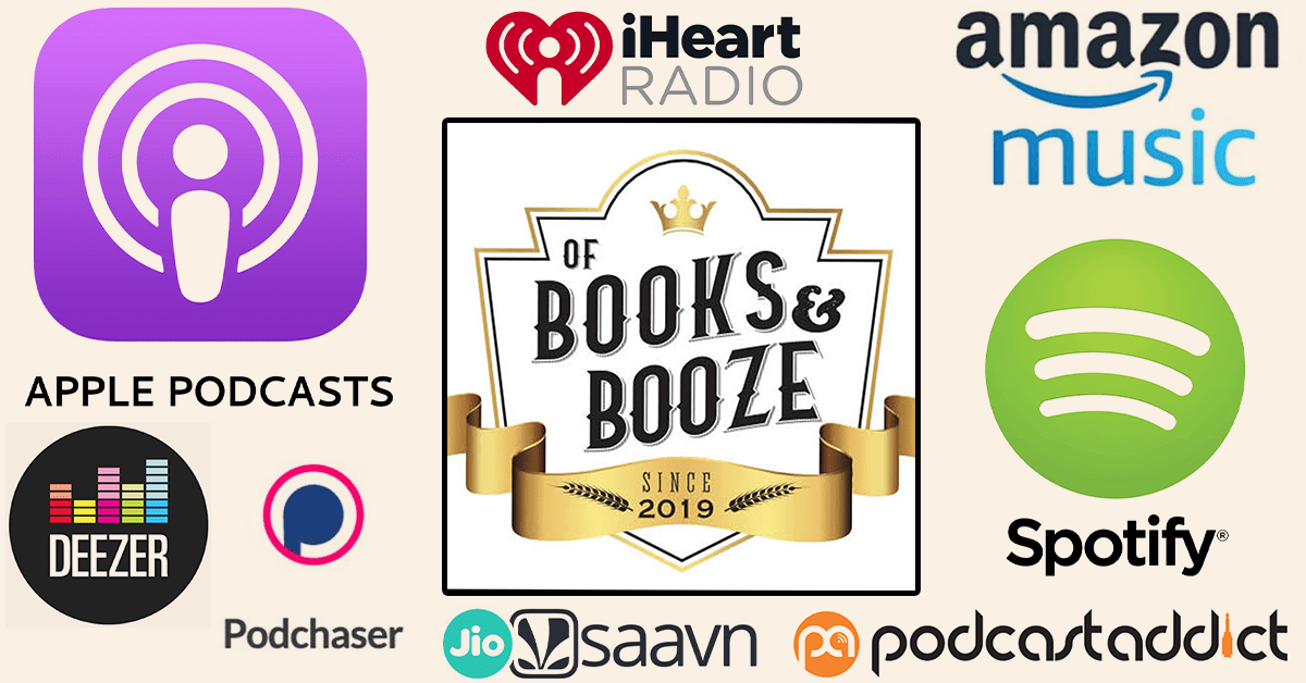 Featured image for Of Books and Booze now featured on major podcast directories
